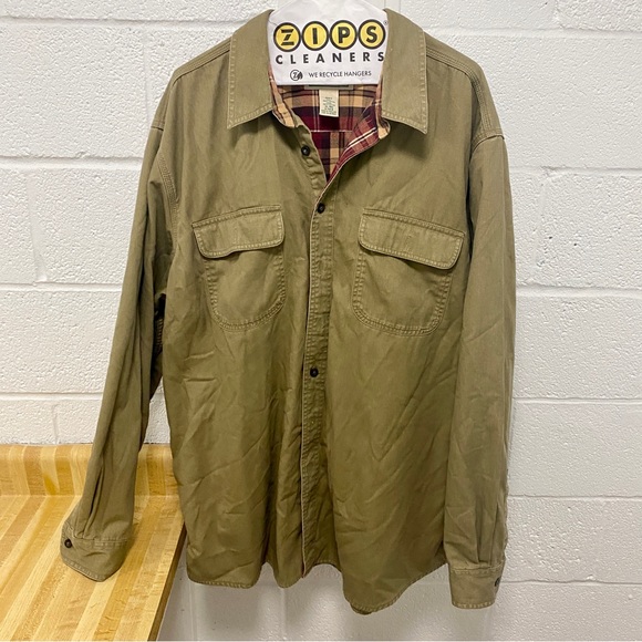 L.L. Bean XL Flannel Lined Button Up Shirt - Picture 1 of 9